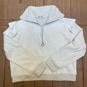 Sunday Stevens Sweatshirt with Ruffle Shoulder